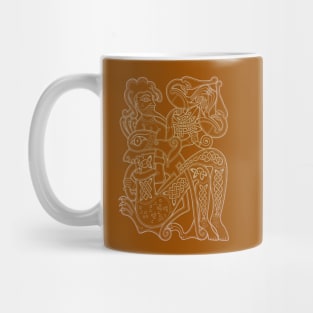 Man and Beast: Book of Kells Style Mug